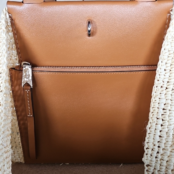 Proenza Schouler Tan and Cream Woven Tote Bag - Picture 7 of 9